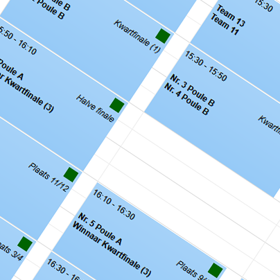 Calendario de torneo eficiente para 13 o 17 equipos