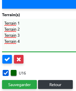 Étape 4 : Saisir les terrains