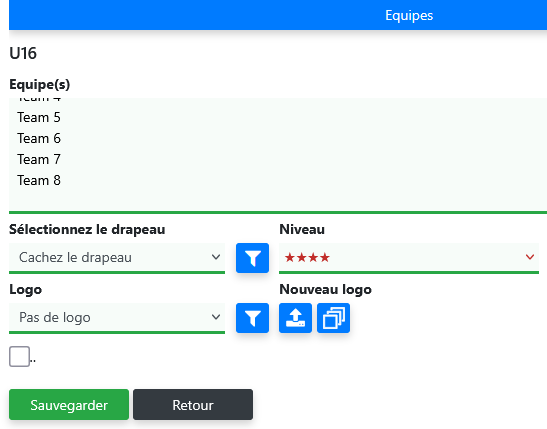 Étape 5 : saisir les terrains de jeu